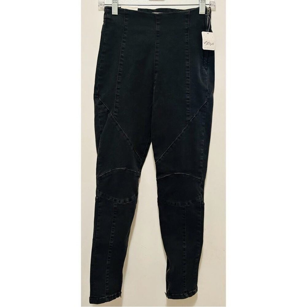 Free People We The Free Bella Moto Mid Rise Skinny Jeans Sz.24 NWT - Picture 8 of 9